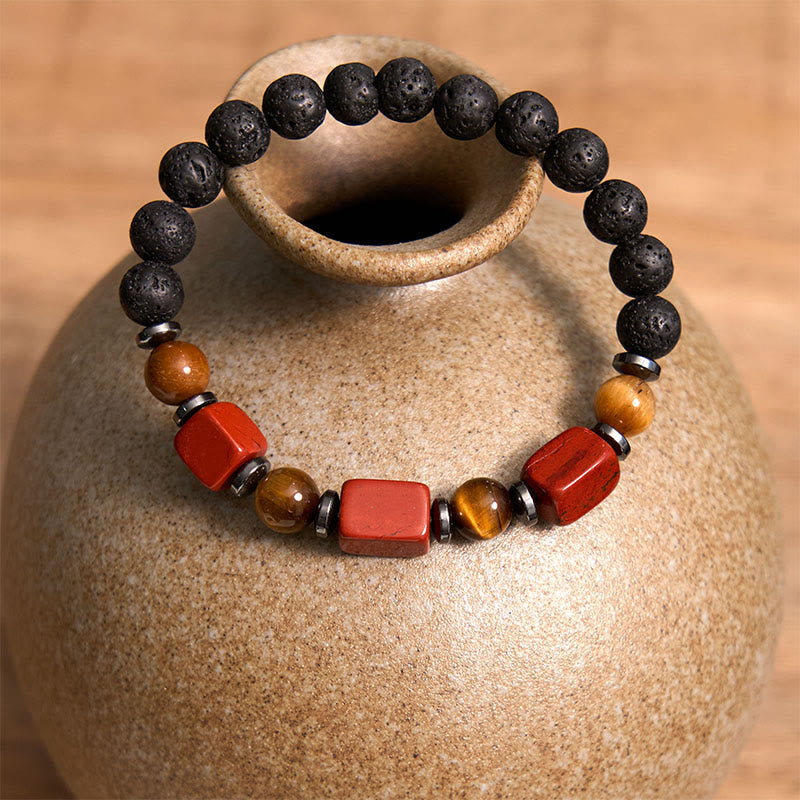 Various Crystals Lava Rock Calm Bracelet - Image 31