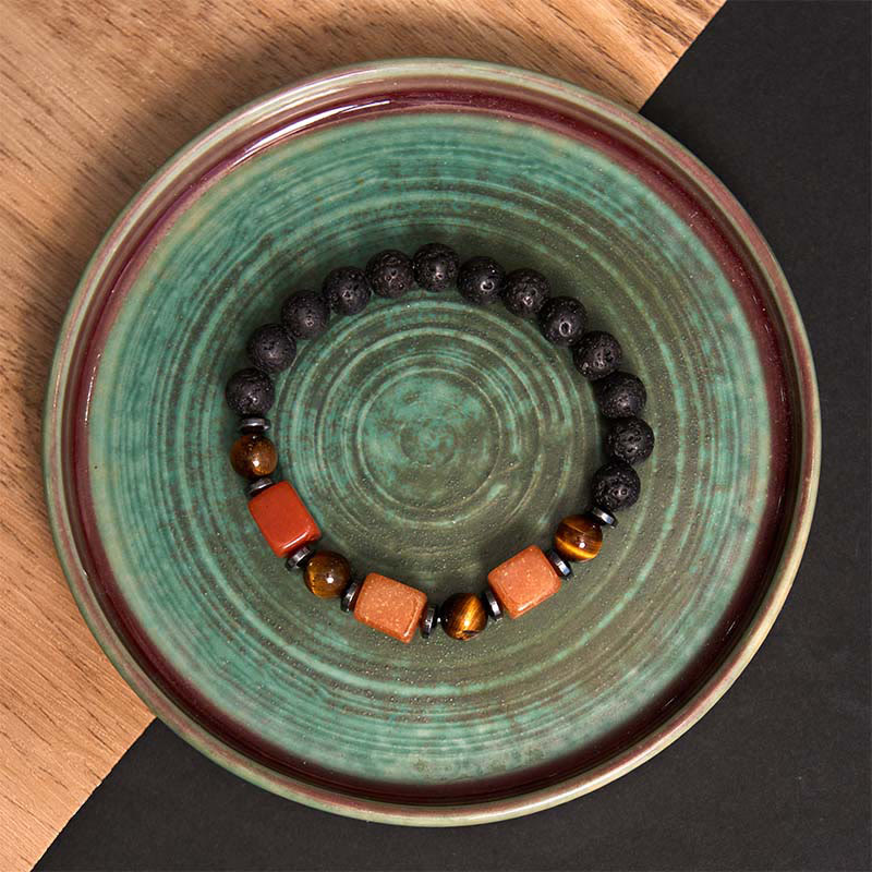 Various Crystals Lava Rock Calm Bracelet - Image 52