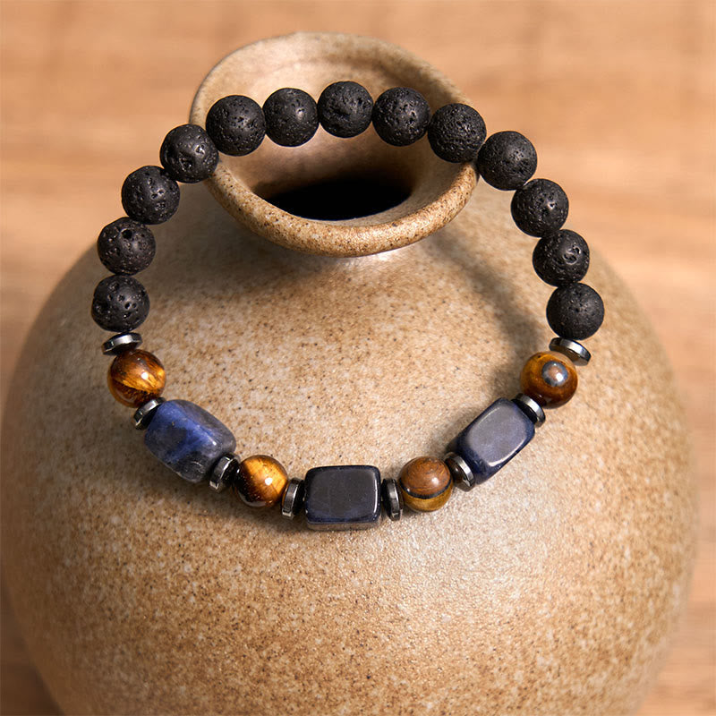 Various Crystals Lava Rock Calm Bracelet - Image 39
