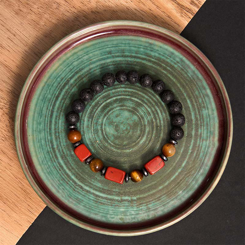 Various Crystals Lava Rock Calm Bracelet - Image 33