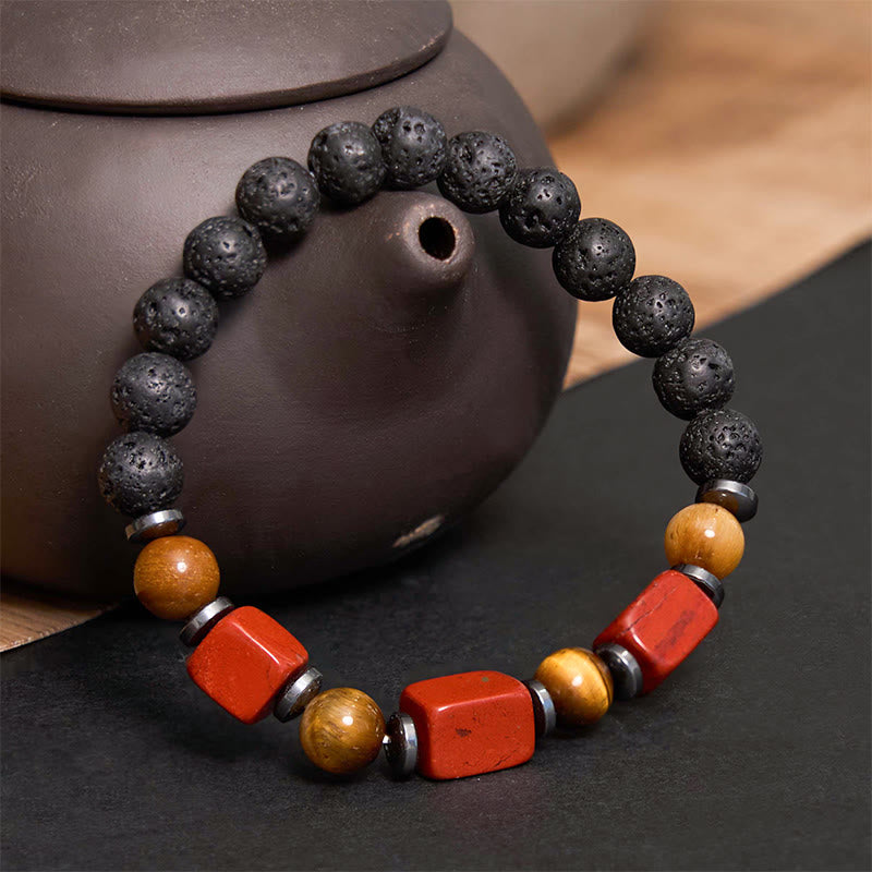 Various Crystals Lava Rock Calm Bracelet - Image 30