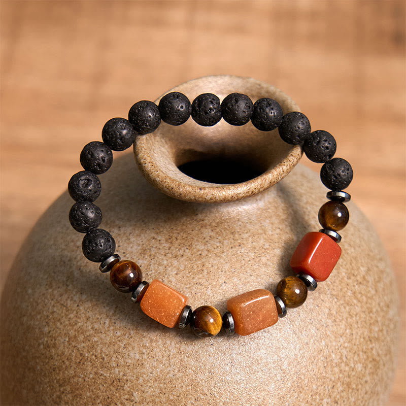 Various Crystals Lava Rock Calm Bracelet - Image 48