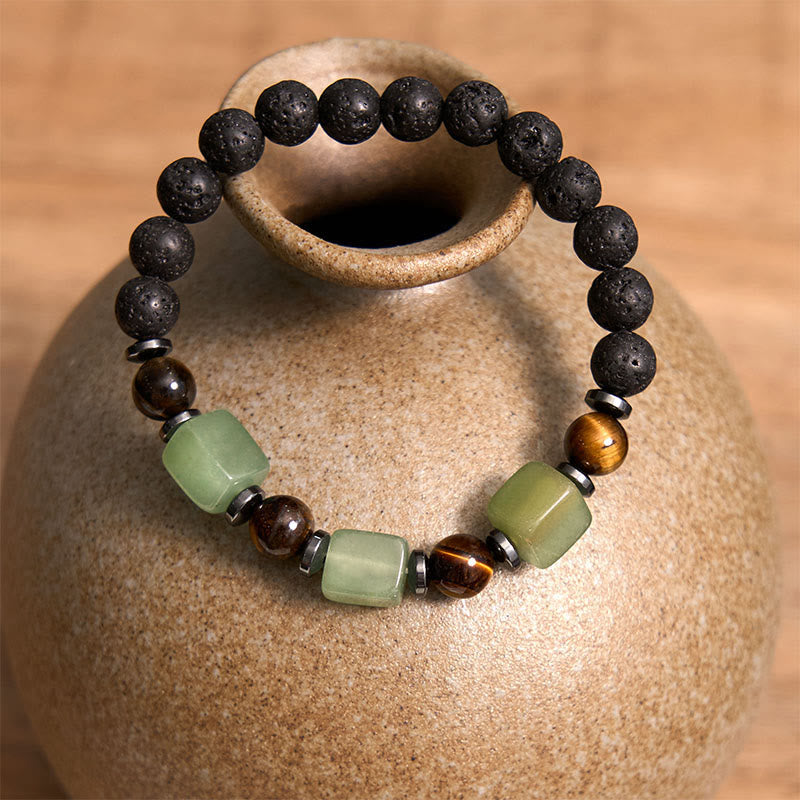 Various Crystals Lava Rock Calm Bracelet - Image 21