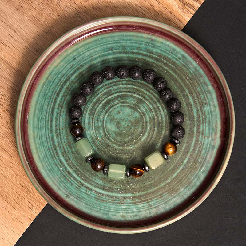 Various Crystals Lava Rock Calm Bracelet - Image 25