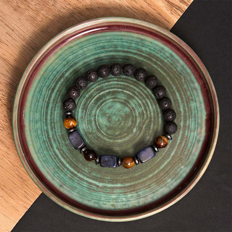 Various Crystals Lava Rock Calm Bracelet - Image 42