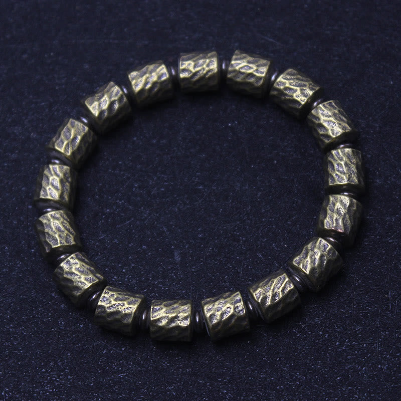 Copper Meteorite Crater Pattern Luck Bracelet