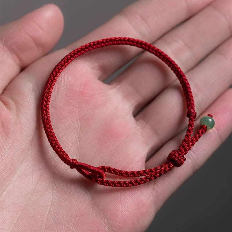Red String Jade Connection Bracelet