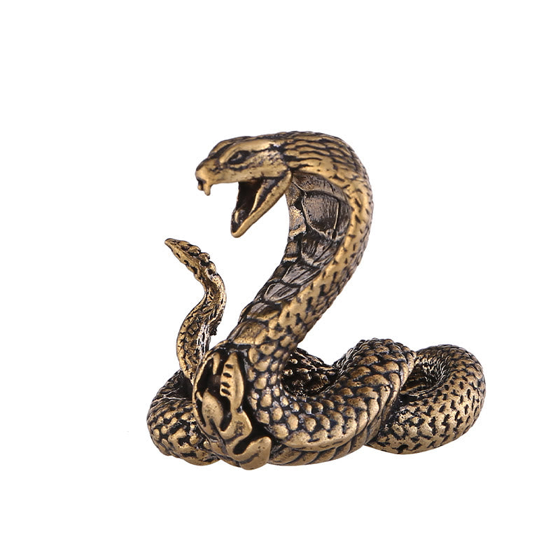 Mini Small Year of the Snake Cobra Brass Copper Home Decoration - Image 5