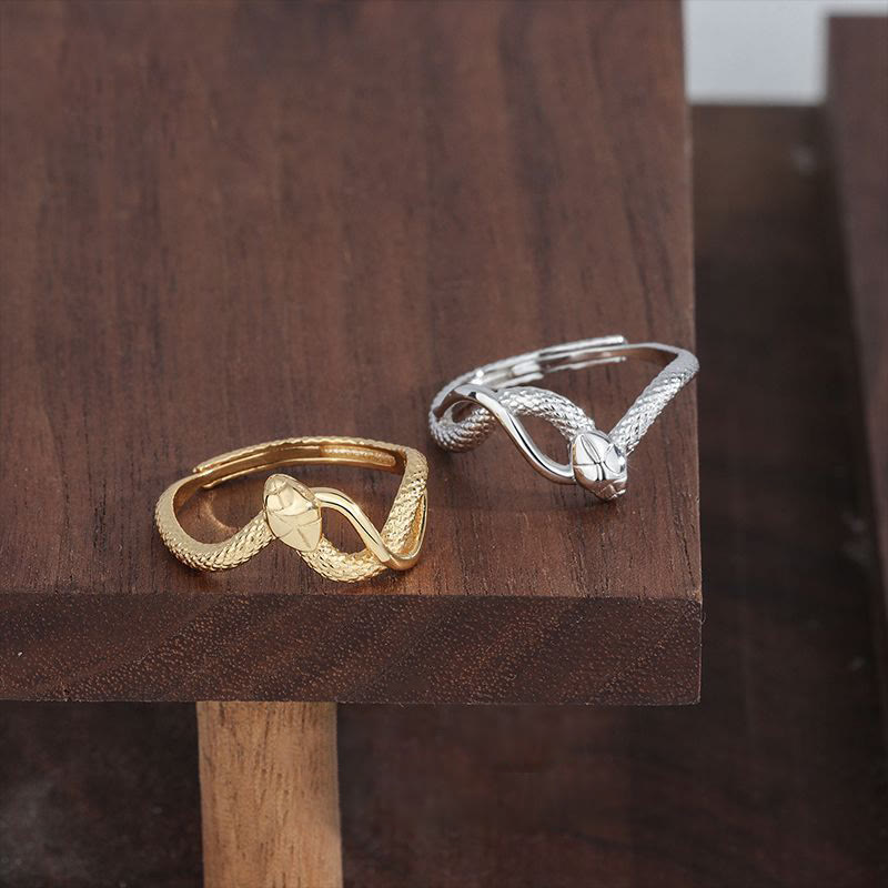 925 Sterling Silver Year Of The Snake Calm Ring - Image 5