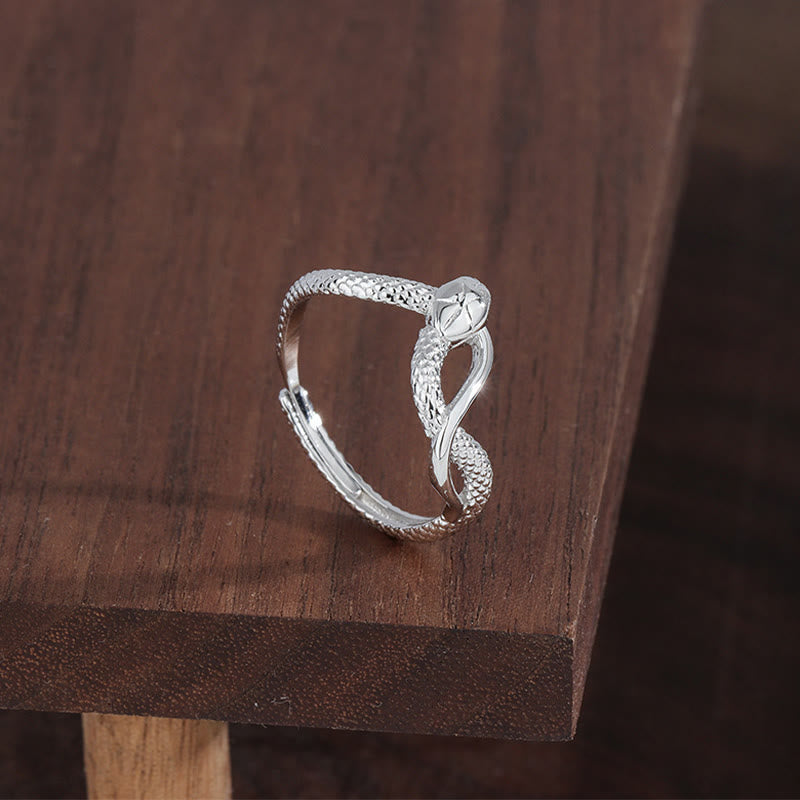 925 Sterling Silver Year Of The Snake Calm Ring