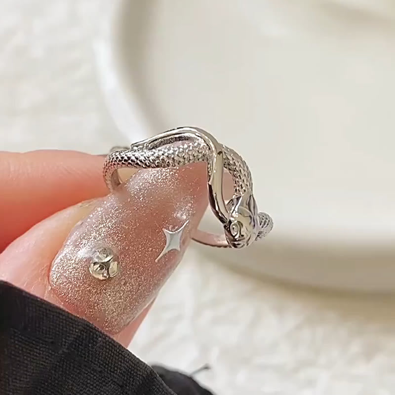 925 Sterling Silver Year Of The Snake Calm Ring - Image 3