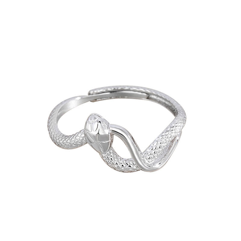 925 Sterling Silver Year Of The Snake Calm Ring - Image 4
