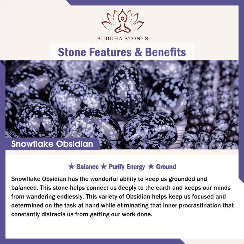 Snowflake Obsidian Balance Bracelet - Image 6