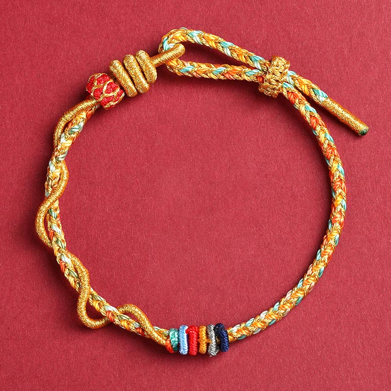 Yellow String Year Of The Snake Protection Braided Bracelet