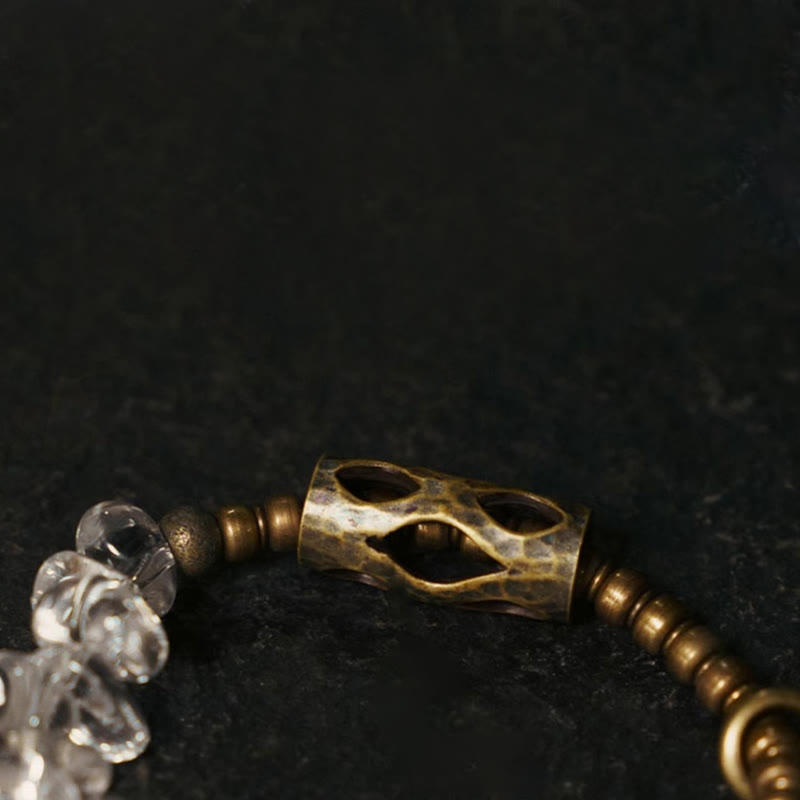 Irregular White Crystal Copper Clarity Bracelet - Image 8