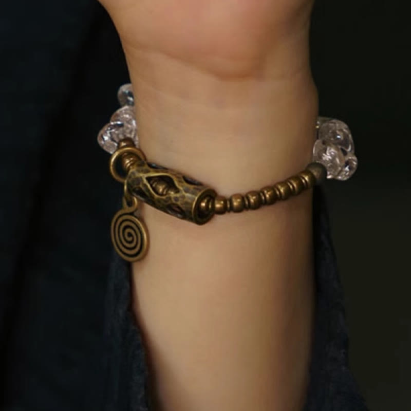 Irregular White Crystal Copper Clarity Bracelet - Image 11