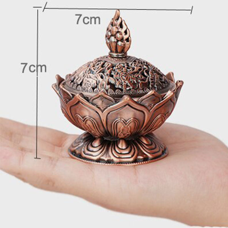 Tibetan Lotus Shaped Purify Incense Burner - Image 20