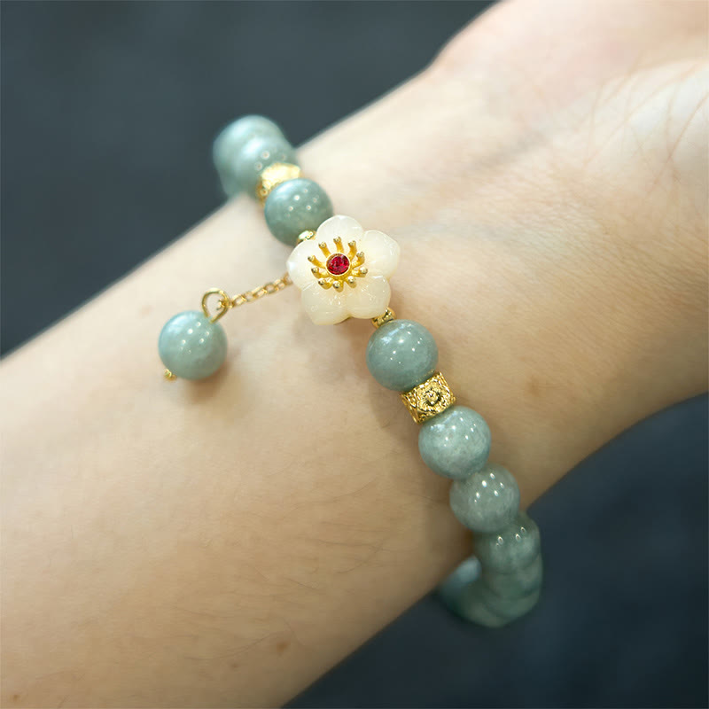 Jade Abundance Flower Bracelet - Image 5