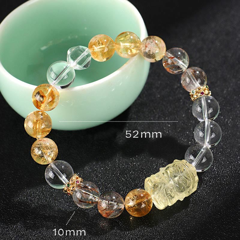 Natural Citrine Pearl Topaz White Crystal Protection Bracelet - Image 7