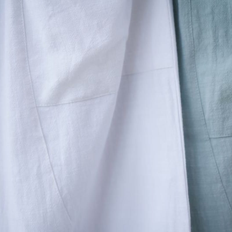 Solid Color Cotton Ramie Linen Men's Elastic Waist Harem Pants With Pockets - Image 32