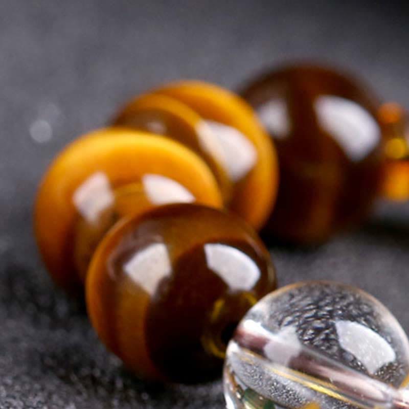 Chinese Zodiac Tiger Eye White Crystal Courage Bracelet - Image 28