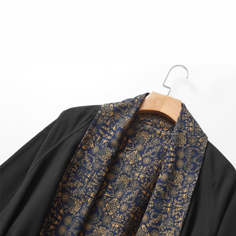 Fall Men's Cotton Mid-length Coat Double-sided Jacket - Image 11