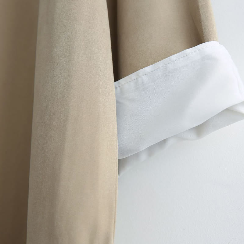 Fall Solid Color Chinese Frog-Button Cotton Men's Tang Suit Robe - Image 18