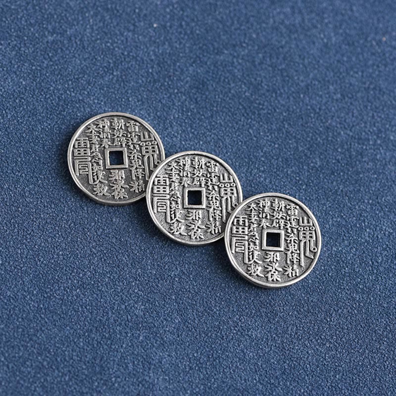 925 Sterling Silver Coin Protection Braided Bracelet Anklet - Image 6