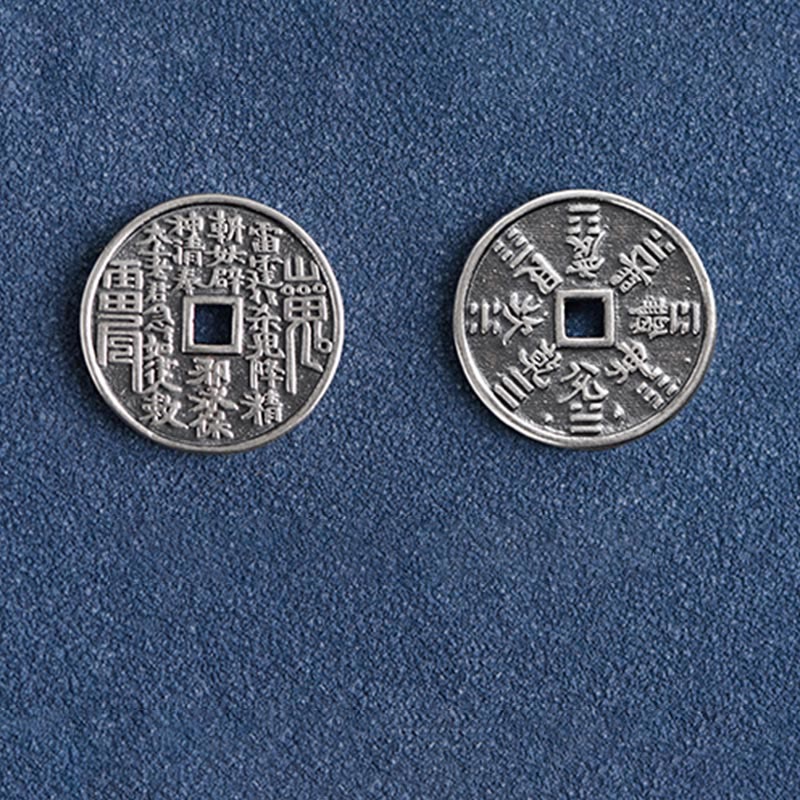 925 Sterling Silver Coin Protection Braided Bracelet Anklet - Image 21