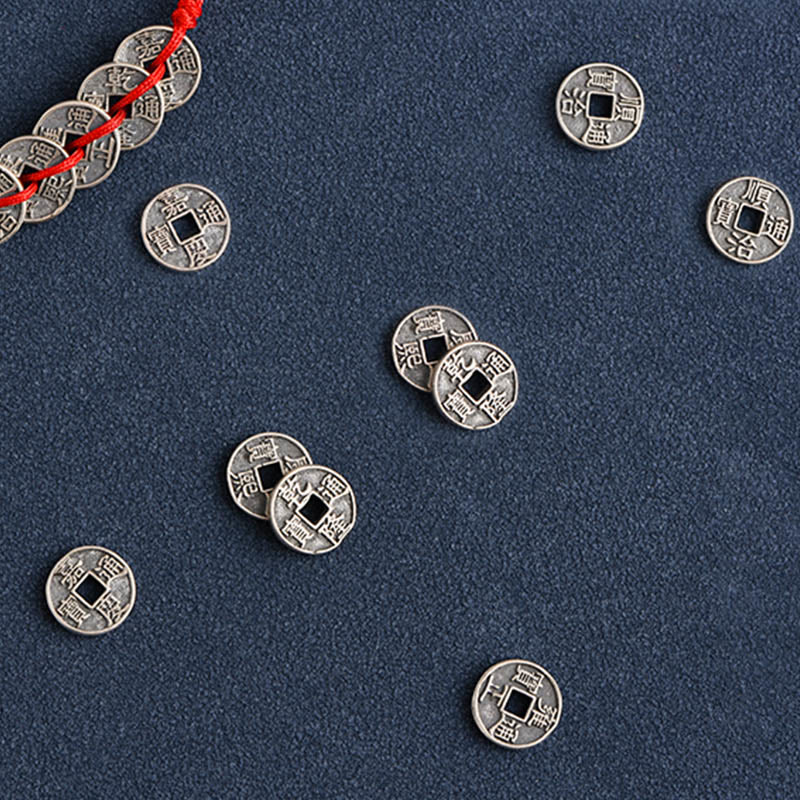 925 Sterling Silver Five Emperor Coins Red String Protection Luck Braided Bracelet Anklet - Image 19