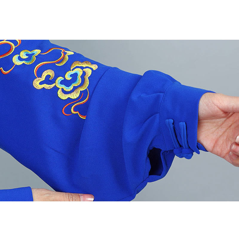 2Pcs Fall Colorful Auspicious Clouds Tai Chi Meditation Qigong Zen Practice Unisex Cotton Clothing Set - Image 15