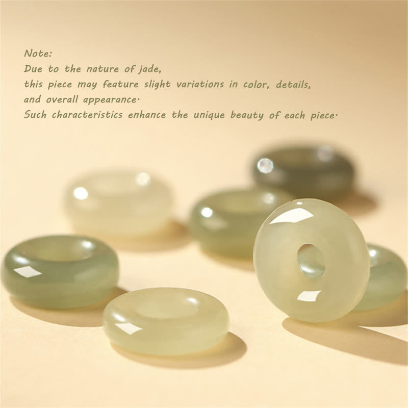 Natural Hetian Jade Peace Buckle Red String Protection Luck Bracelet - Image 4