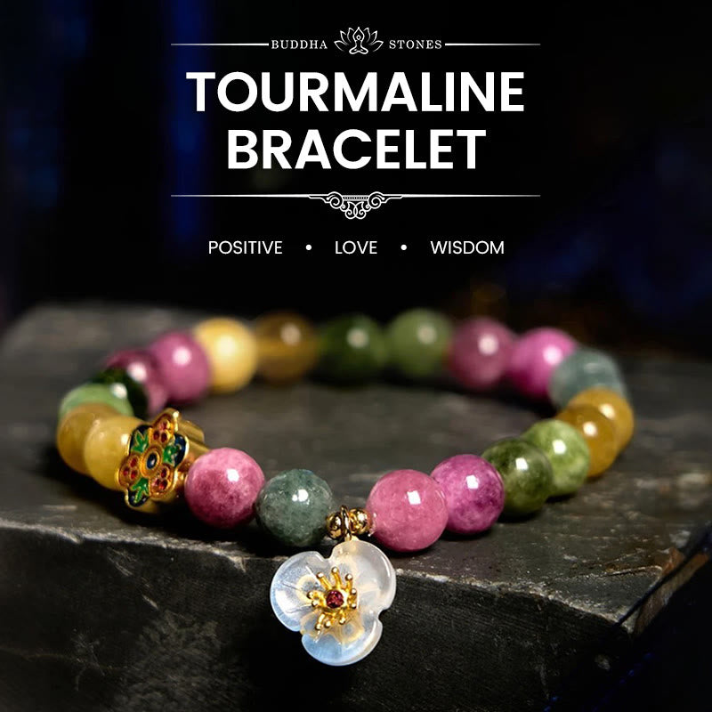 Tourmaline Wisdom Flower Bracelet