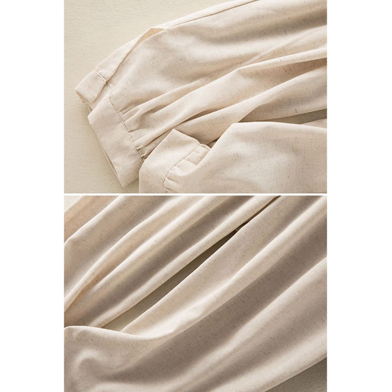 Plain Cotton Drawstring Women's Harem Pants With Pockets - Image 5