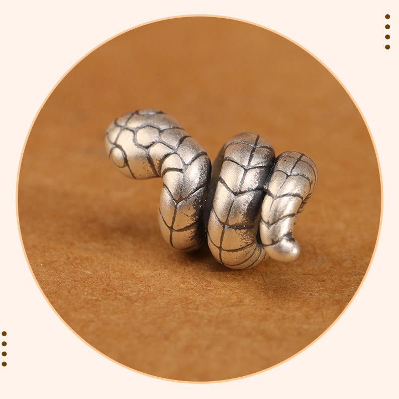 Red String 925 Sterling Silver Year of the Snake Coin Ring Snake Luck Bracelet - Image 17