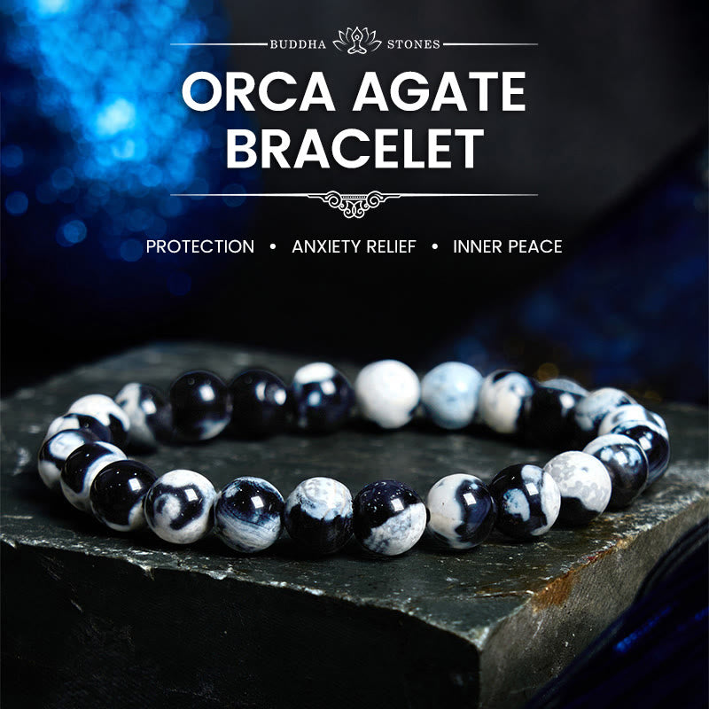 Orca Agate Protection Bracelet