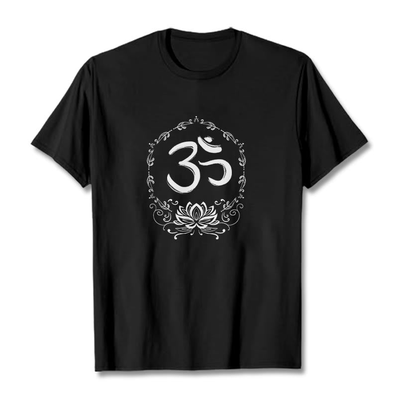 OM Lotus Sketch Cotton Tee T-shirt