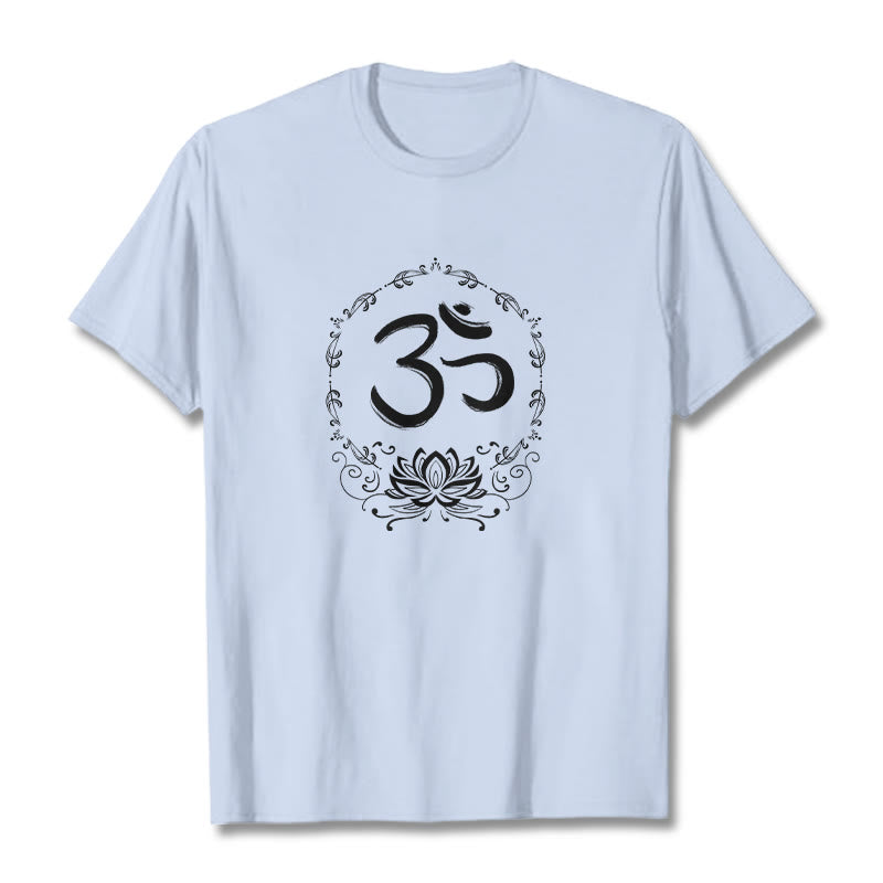 OM Lotus Sketch Cotton Tee T-shirt - Image 14