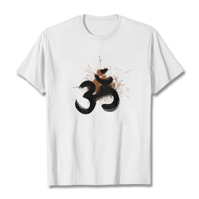 OM Sanskrit Design Cotton Tee T-shirt