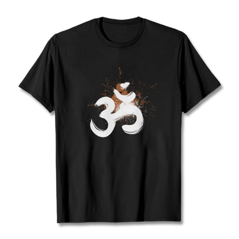 OM Sanskrit Design Cotton Tee T-shirt - Image 5