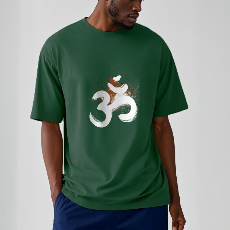 OM Sanskrit Design Cotton Tee T-shirt - Image 10