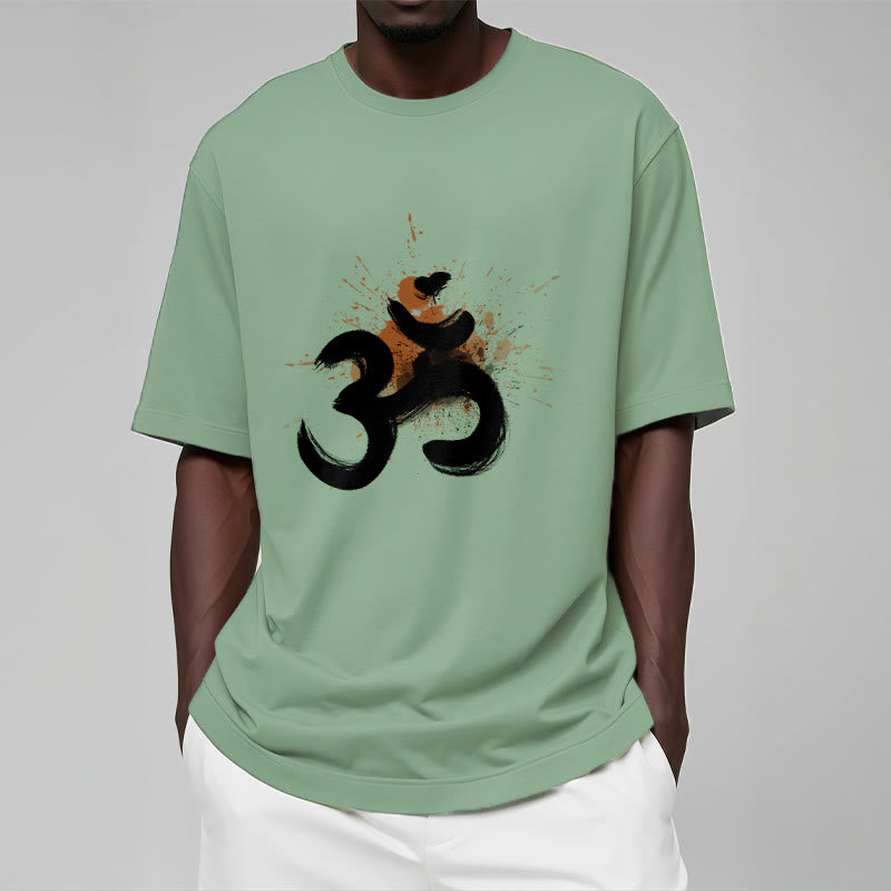 OM Sanskrit Design Cotton Tee T-shirt - Image 19