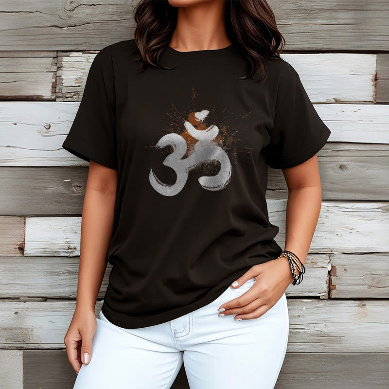 OM Sanskrit Design Cotton Tee T-shirt - Image 8