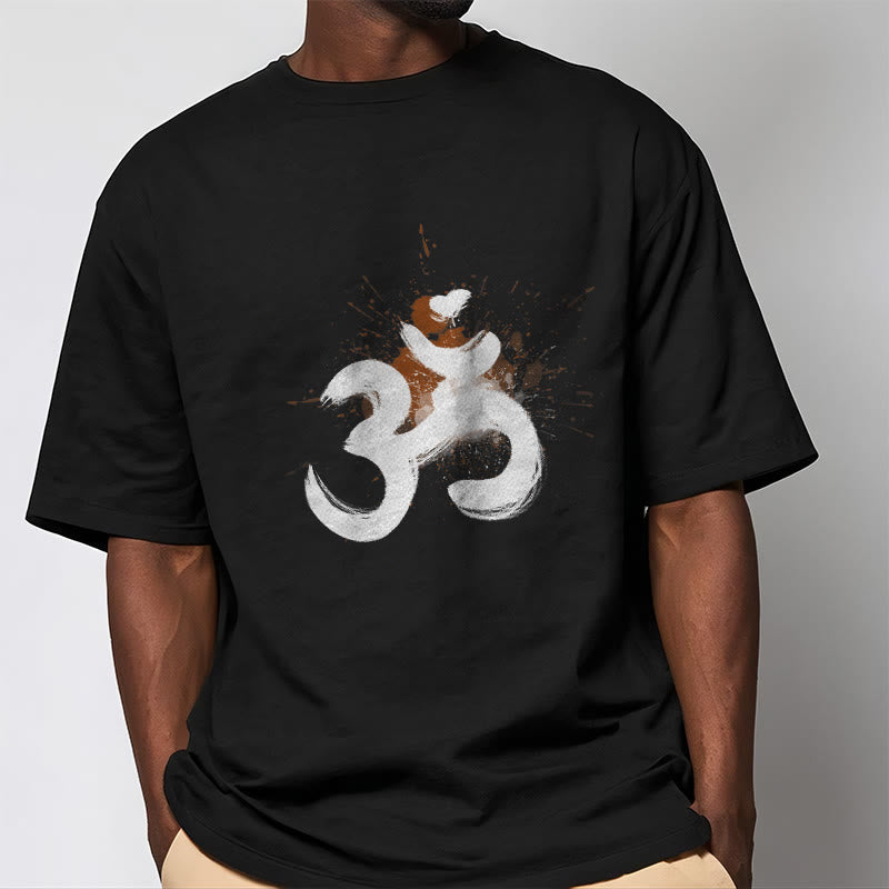OM Sanskrit Design Cotton Tee T-shirt - Image 7