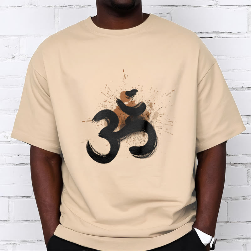 OM Sanskrit Design Cotton Tee T-shirt - Image 13