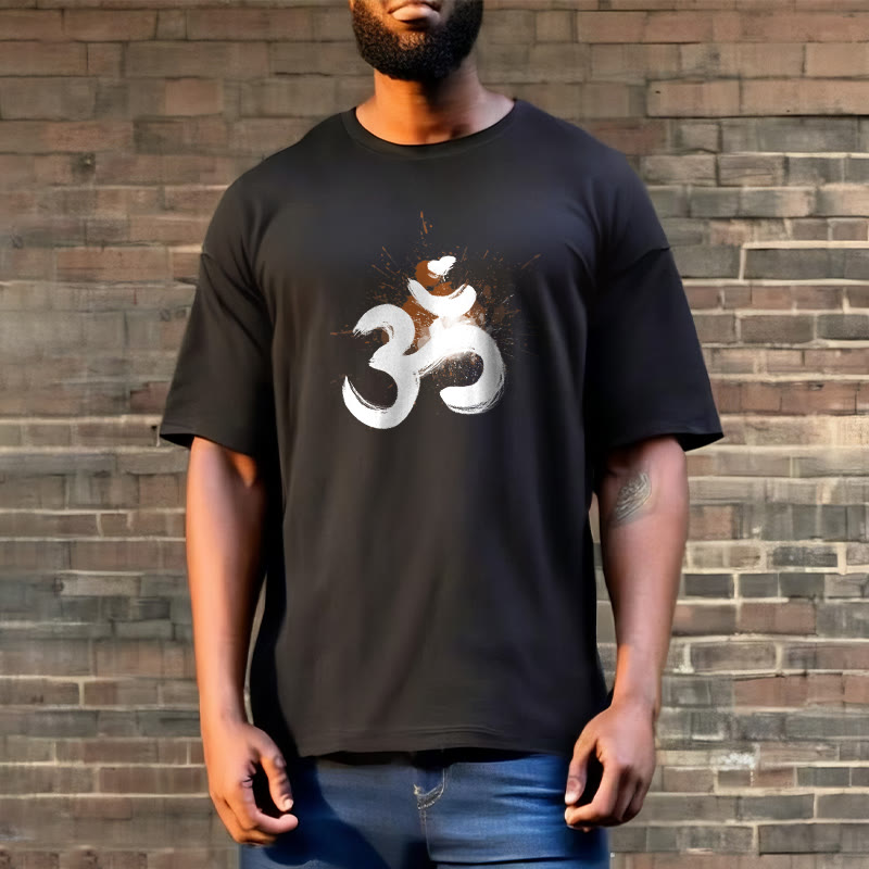 OM Sanskrit Design Cotton Tee T-shirt - Image 6