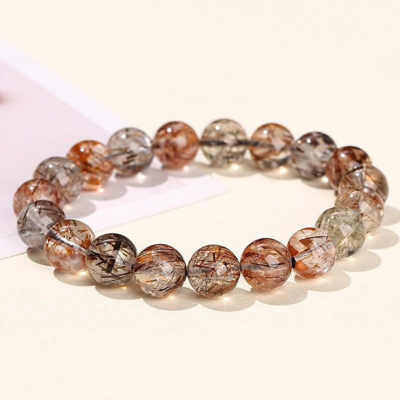 Natural Super Seven Crystal Positive Growth Bracelet