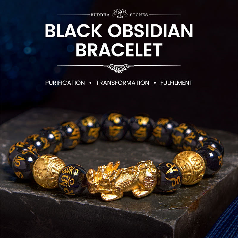 FengShui PiXiu Obsidian Wealth Bracelet