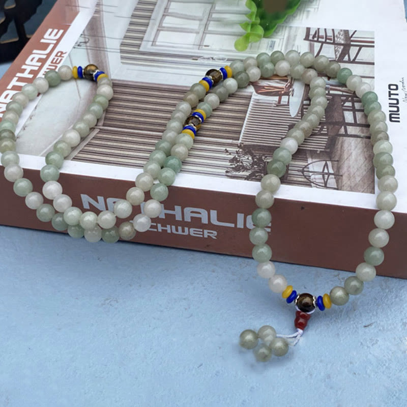 108 Mala Beads Natural Shetai jade Luck Prosperity Bracelet - Image 3