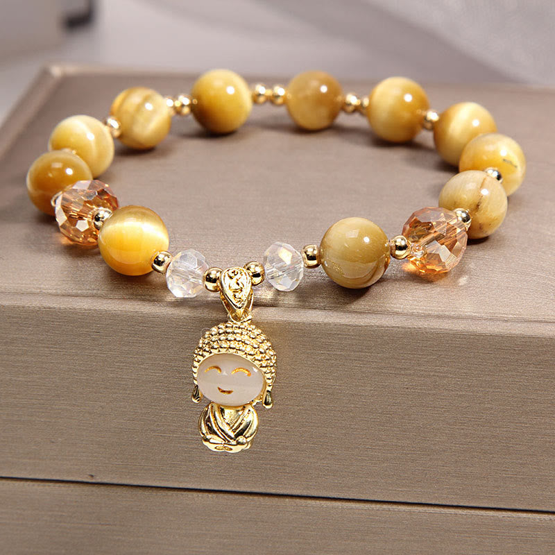 Yellow Tiger Eye Meditation Buddha Protection Bracelet